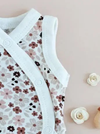 Premature Baby Girl Vest, Ditsy Floral Tiny & Small