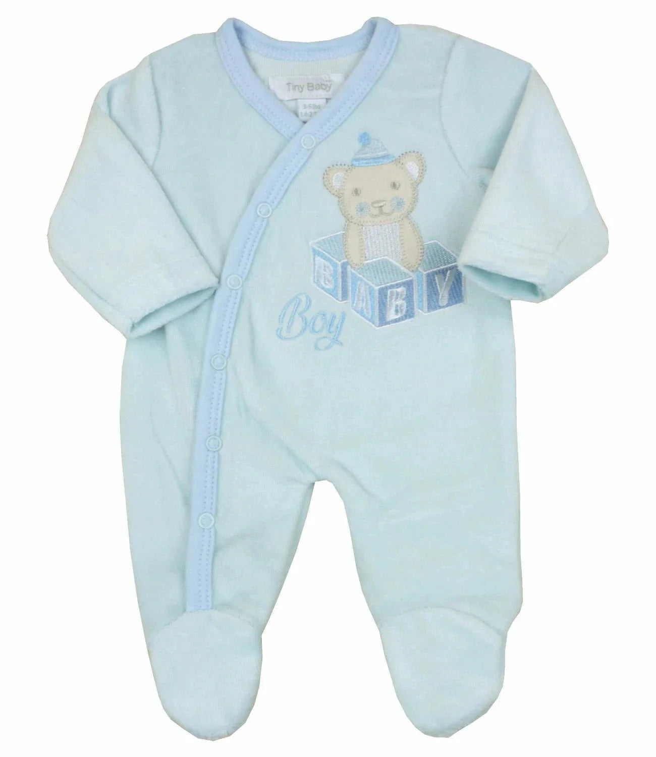 Premature Velour All in One - Baby Boy - One Sleespuit Tiny Baby