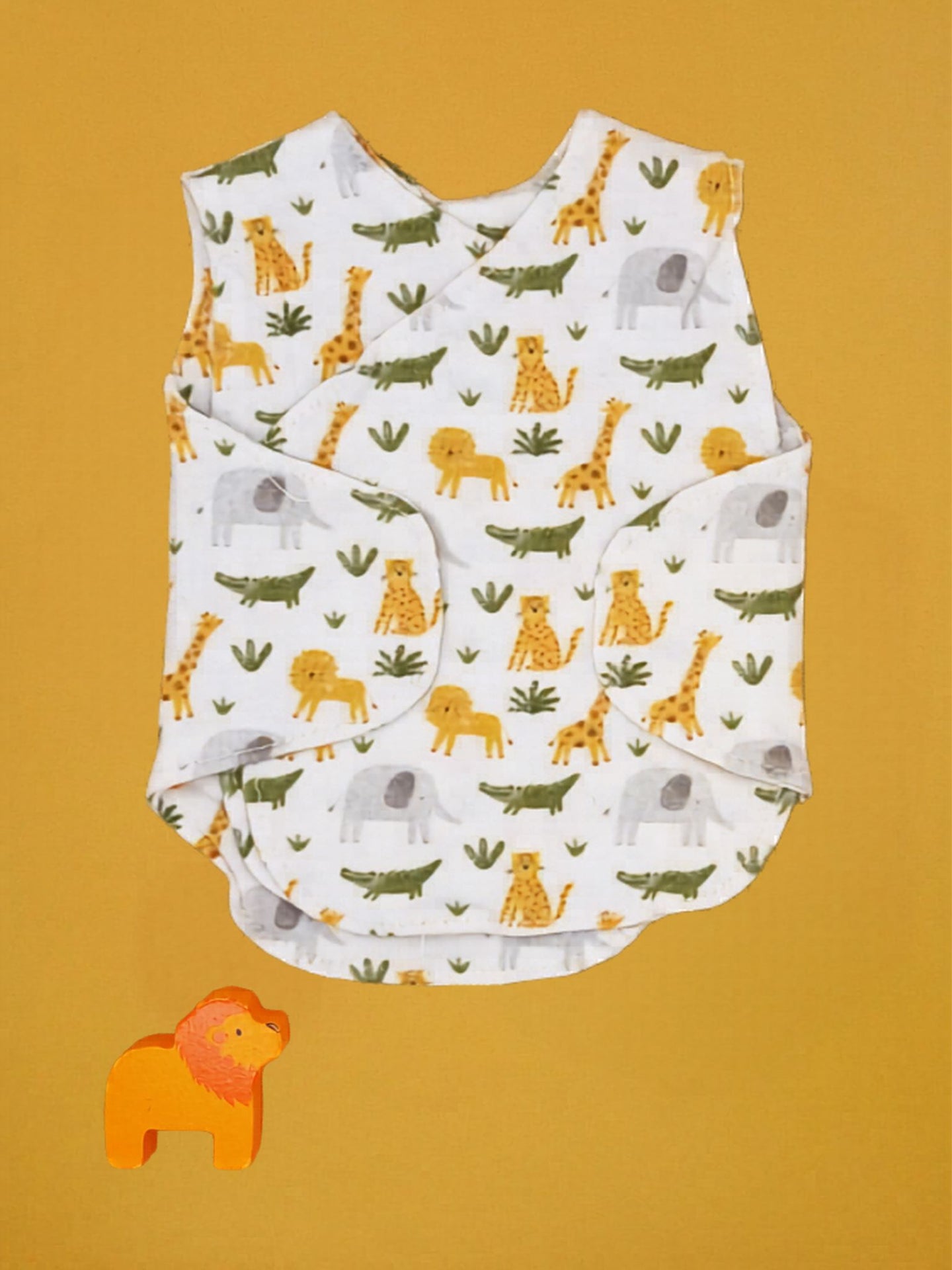 2 Pack Neonatal Vests, Organic Cotton, Safari Dreams Bodysuit / Vest Little Dreamer 