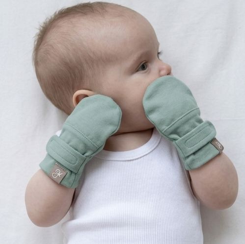 Stay-On Scratch Mittens - Sea Glass Scratch Mitts Goumikids 