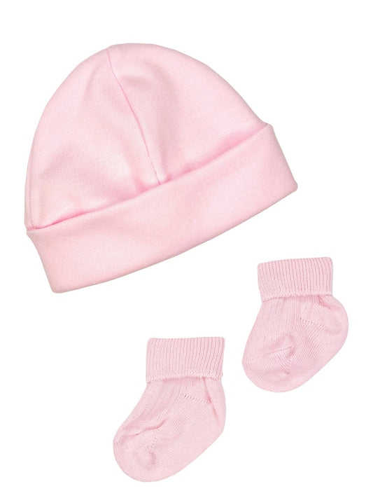 Premature Baby Hat and Socks Set - Pink Hat, Mitts & Booties Set Little Mouse Baby Clothing & Gifts 