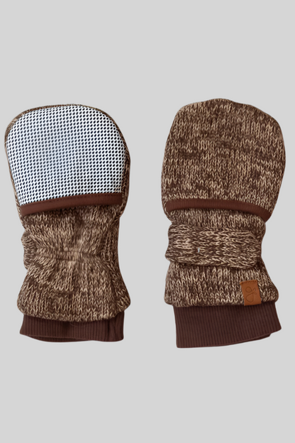 Stay-On Scratch Mittens, Knit Mitts, Bark Scratch Mitts Goumikids 