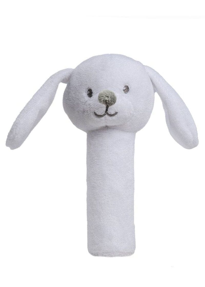 White Eco Rabbit Squeaky Toy Toy Soft Touch 