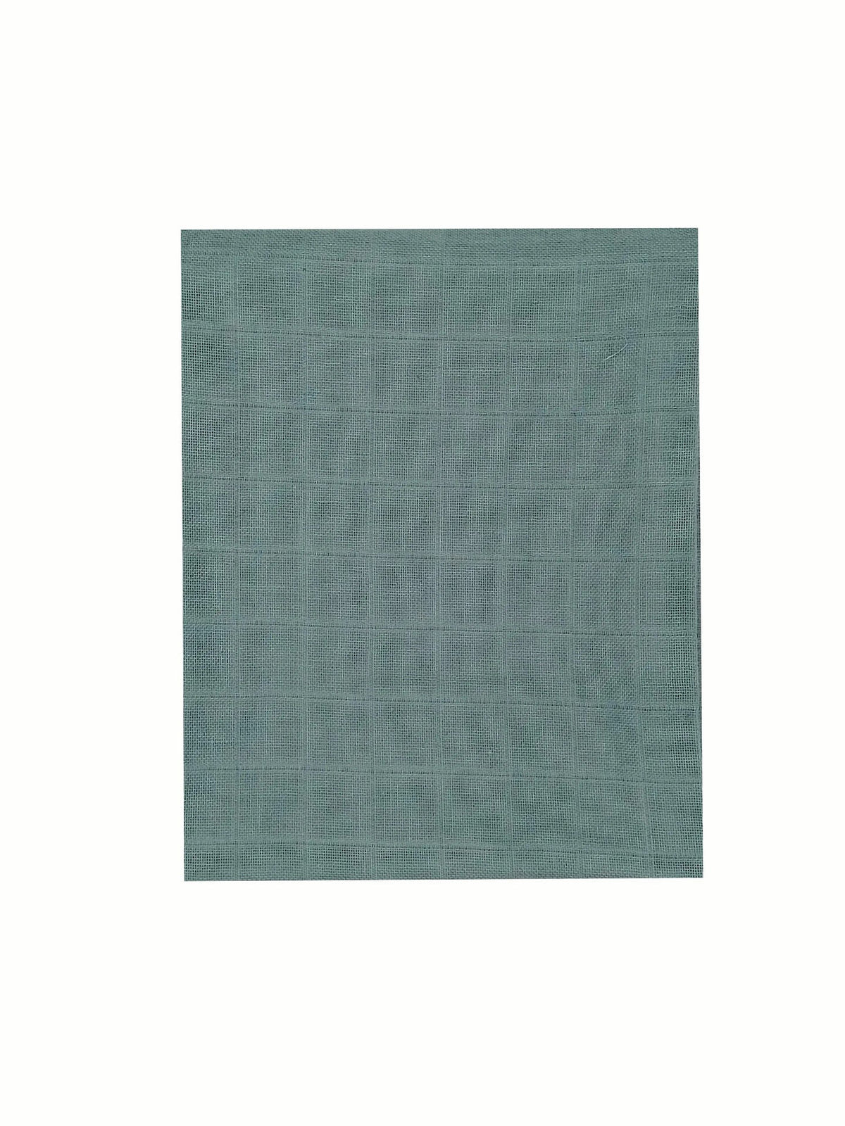 Teal cotton muslin square by Muslinz, folded