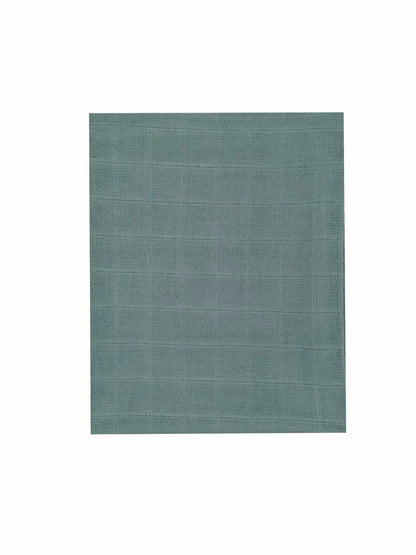 Teal cotton muslin square by Muslinz, folded
