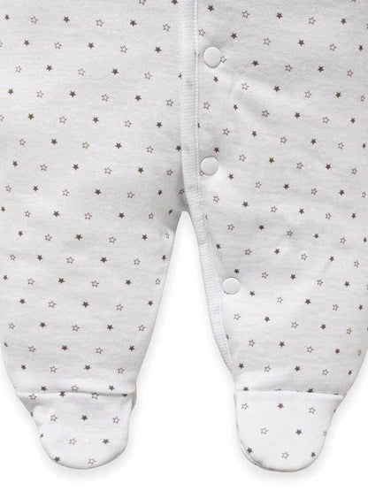 White Starry Snowsuit, Bear Ears on Hood Snowsuit / Pramsuit Dandelion 
