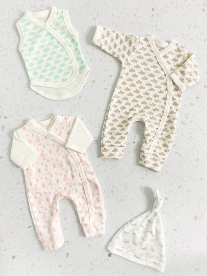 Bodysuit, Silver Cloud, Premium 100% Organic Cotton Bodysuit / Vest Tiny & Small 