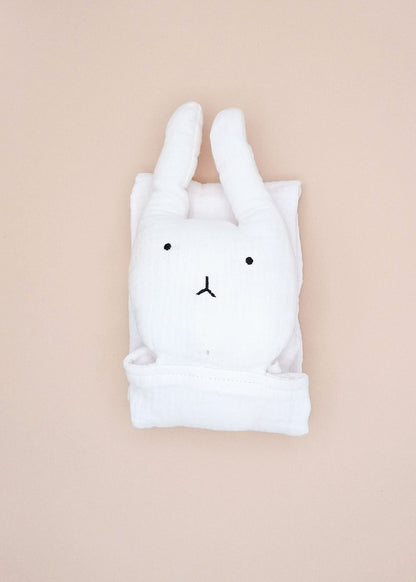 White 100% Organic Cotton Rabbit Comforter Little Dreamer