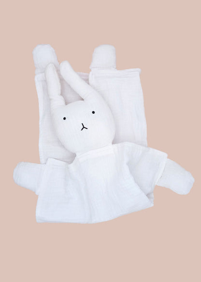 White 100% Organic Cotton Rabbit Comforter Little Dreamer
