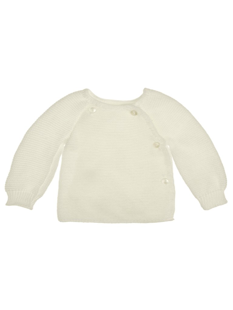 Knitted White Cardigan Cardigan / Jacket La Manufacture de Layette 