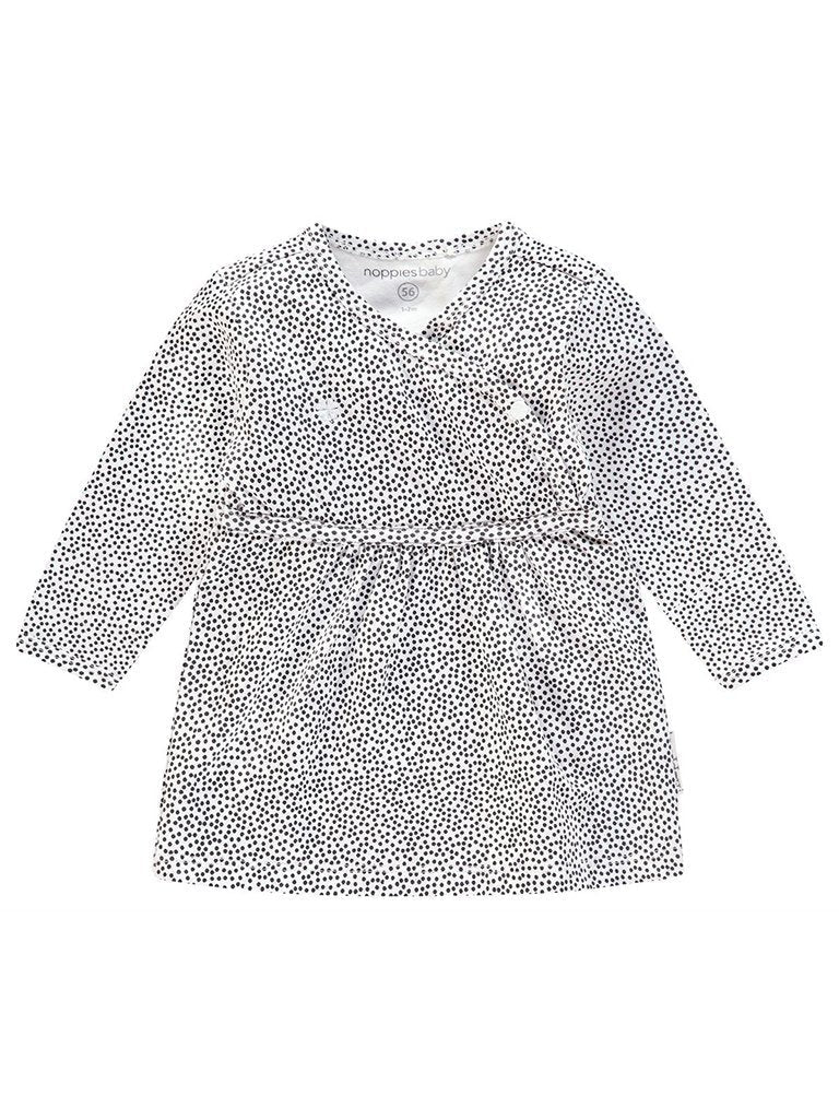 Gorgeous White Dress With Black Polkdots Dress Noppies 